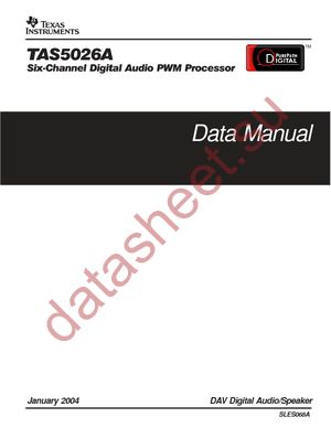 TAS5026IPAGG4 datasheet  